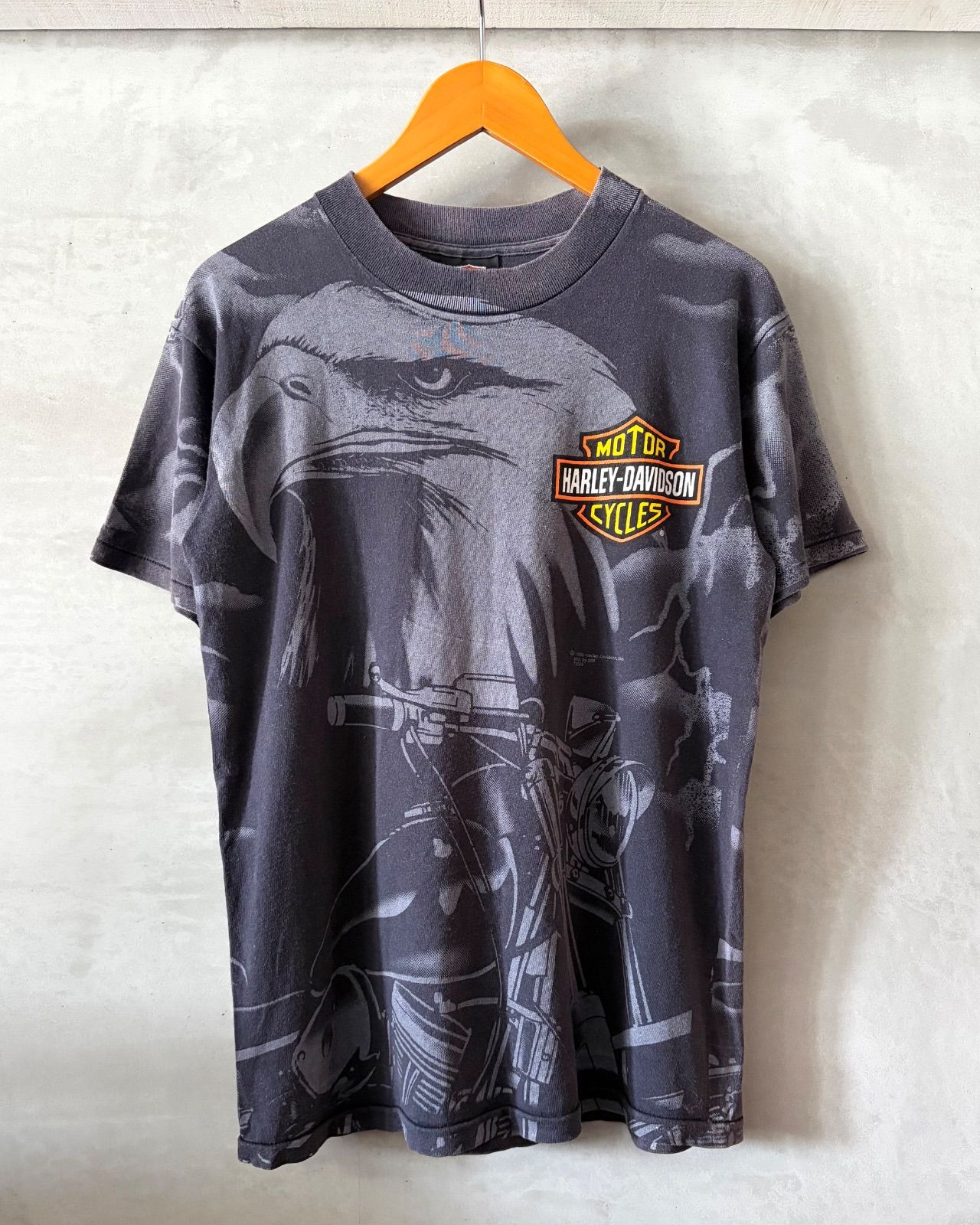90’s HARLEY DAVIDSON-T-shirt-(size M)Made in U.S.A. ハーレーダヴィッドソン Tシャツ バイカー アメリカ製 Tシャツシャツ