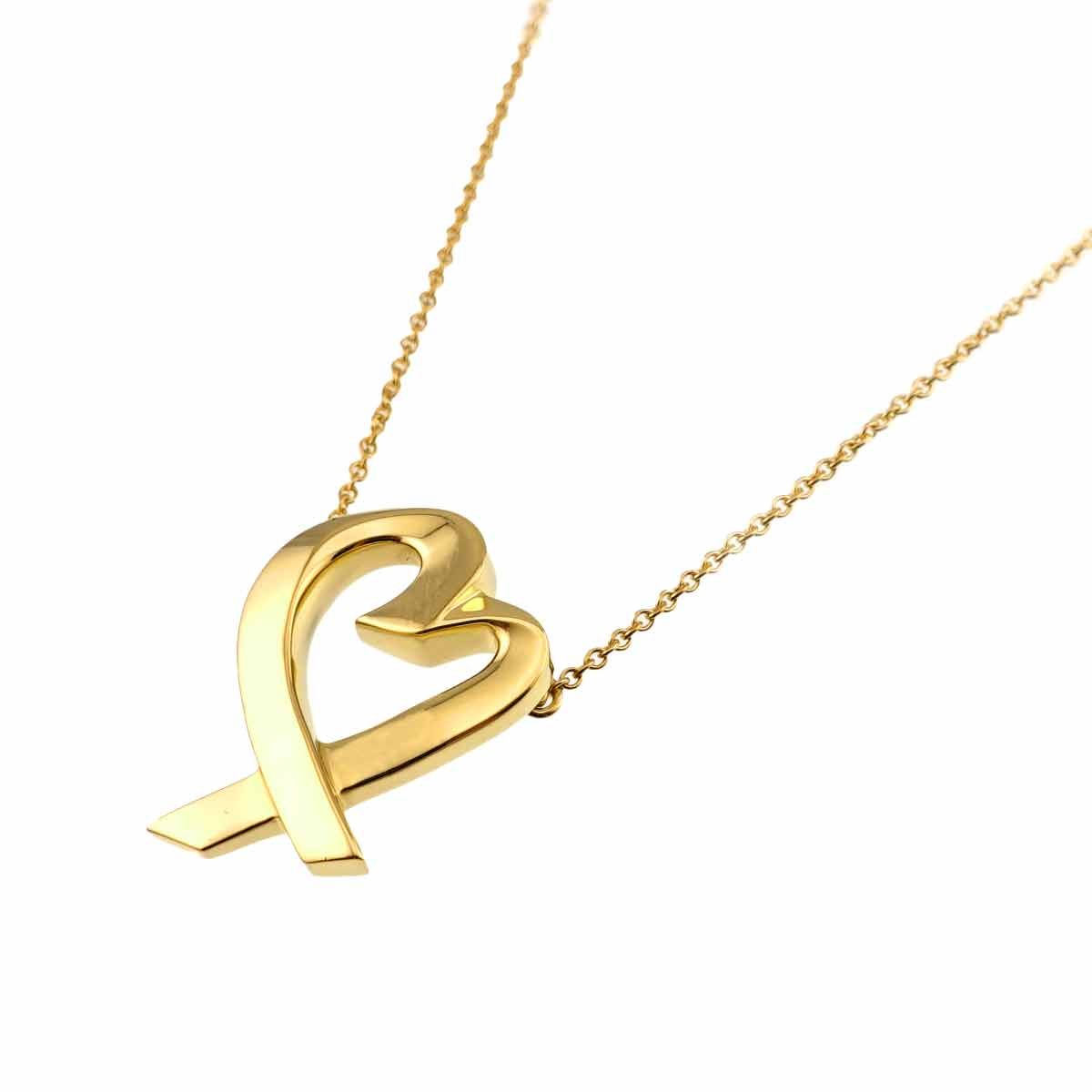 ティファニー TIFFANY&Co. ラビングハート ネックレス 47cm K18 YG イエローゴールド 750 Loving Heart Necklace 90332812