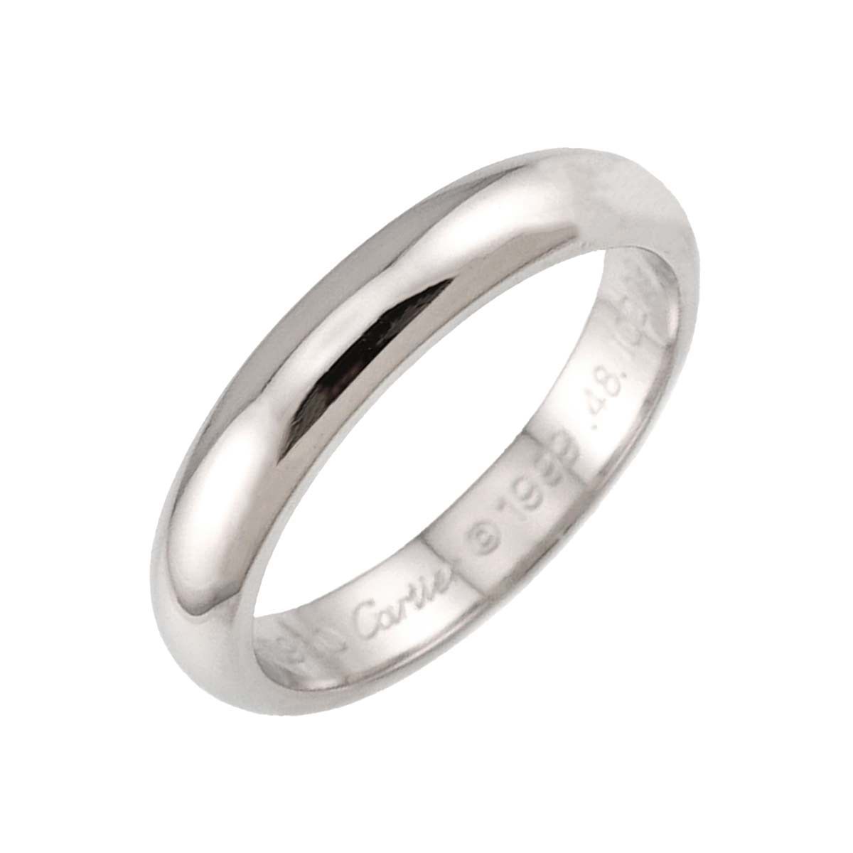 カルティエ Cartier 1895 クラシック #48 リング Pt 幅3.5mm プラチナ 指輪 Classic Ring 90334606