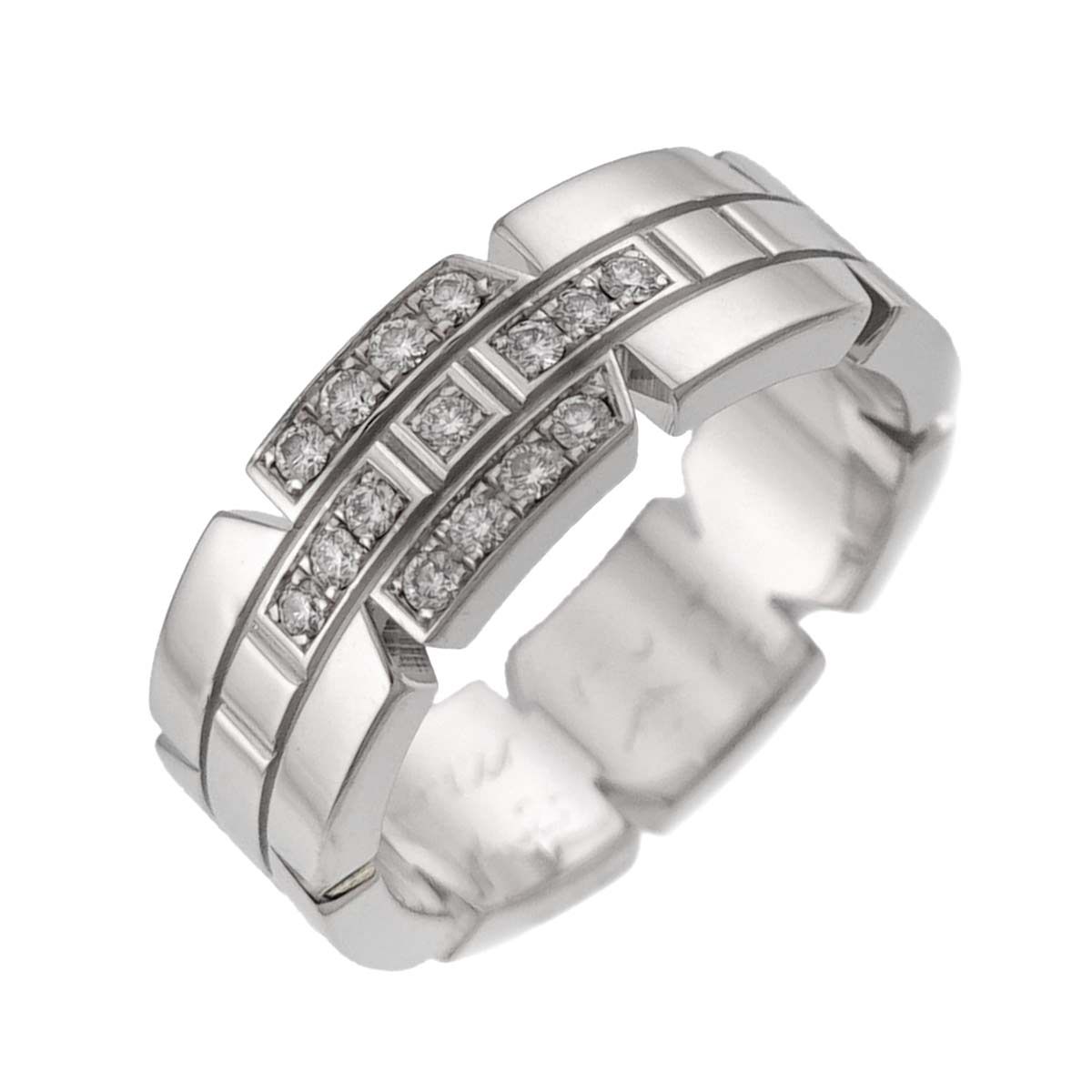 カルティエ Cartier タンク フランセーズ #49 リング ダイヤ K18 WG ホワイトゴールド 750 指輪 Tank Ring 90334799 109,000円