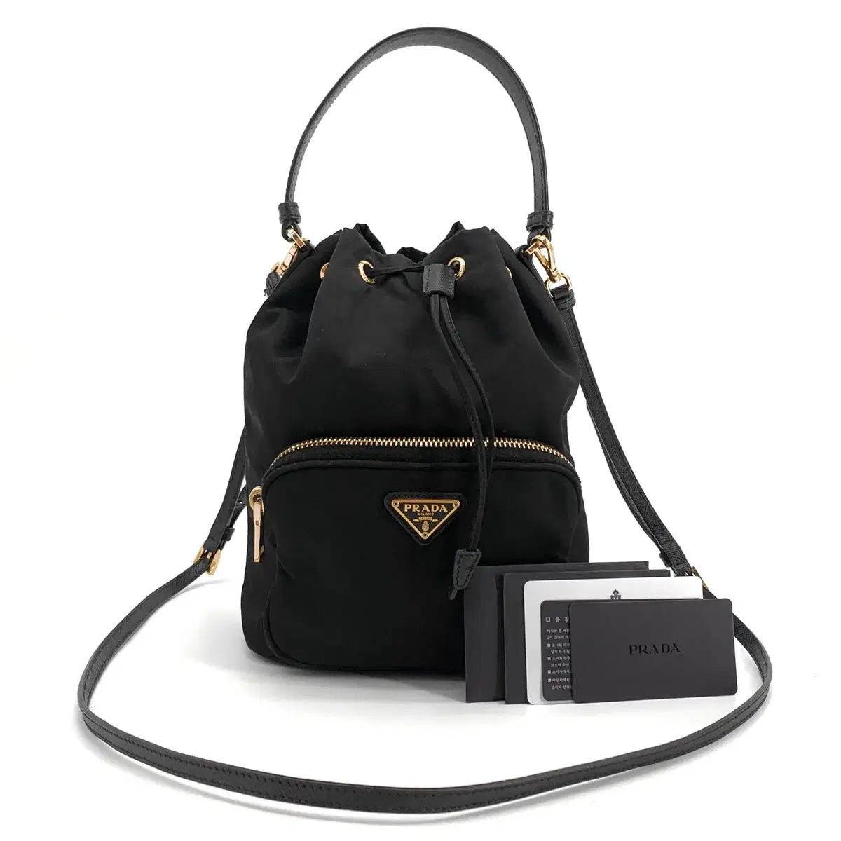 店舗購入 PRADA プラダ リナイロン ナイロン バケットバッグ クロスバッグ 1BH038