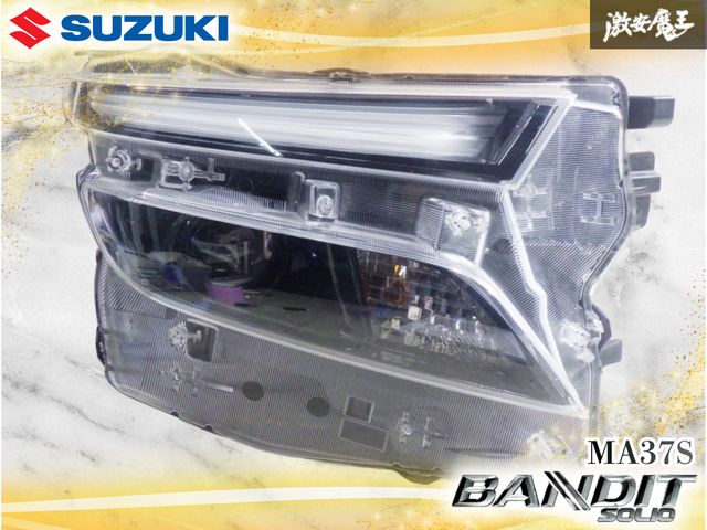 【美品！点灯OK！】スズキ純正 MA37S ソリオバンディット LED ヘッドライト ヘッドランプ 右側 運転席側 KOITO 100-593AB MB37S デリカD2