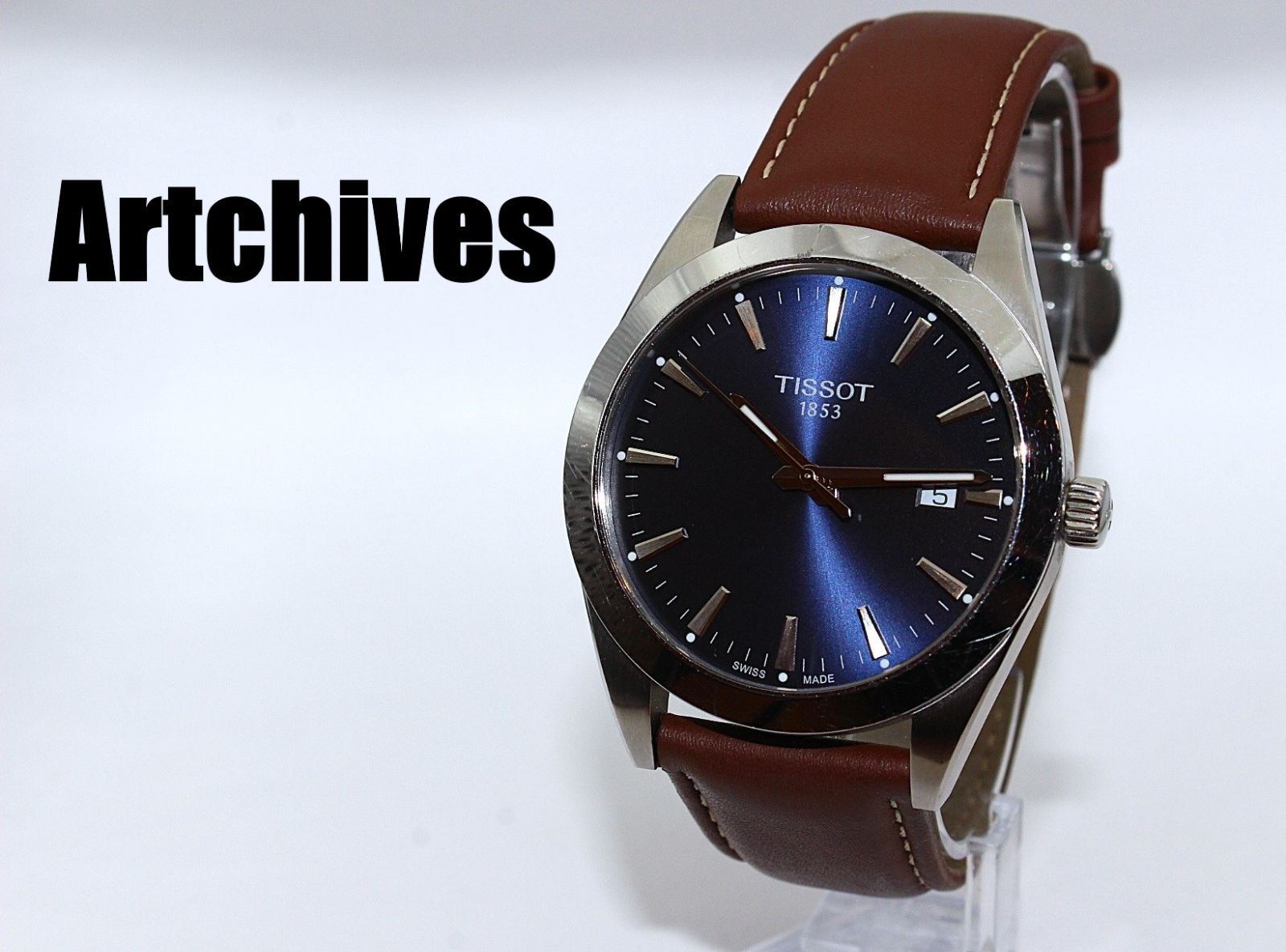 『VRW-2095』☆時計☆TISSOT (ティソ)☆T127410A☆ジェントルマン☆BL文字盤 メンズ クォーツ 腕時計 稼働品☆