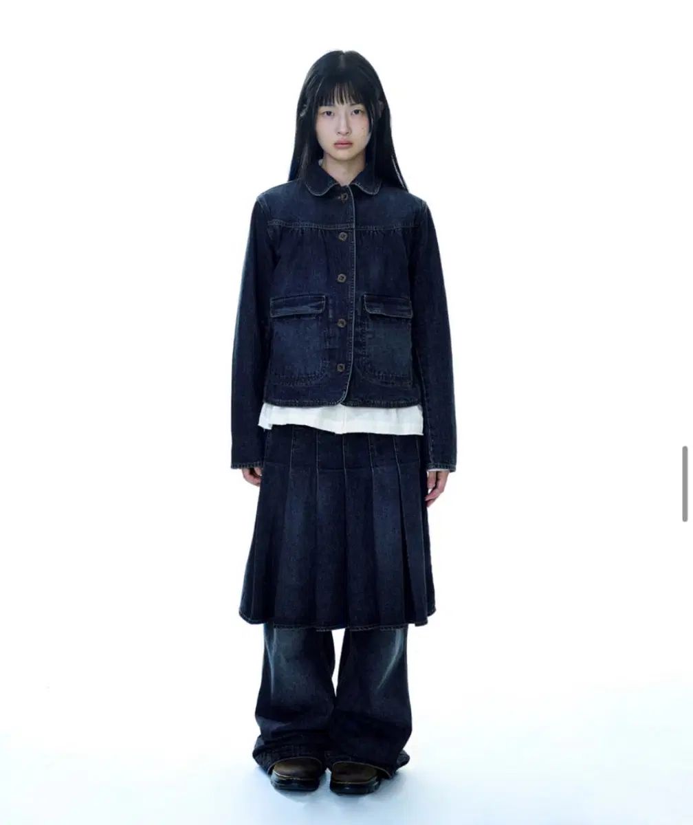 ISSEY MIYAKE イッセイミヤケ デニム セットアップ デニムジャケット デニムスカート 1サイズ