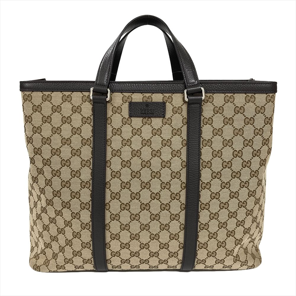 グッチ GUCCI ジョイ トートバッグ GGキャンバス レザー 449169 000926 ベージュ シルバー金具 ユニセックス【中古】
