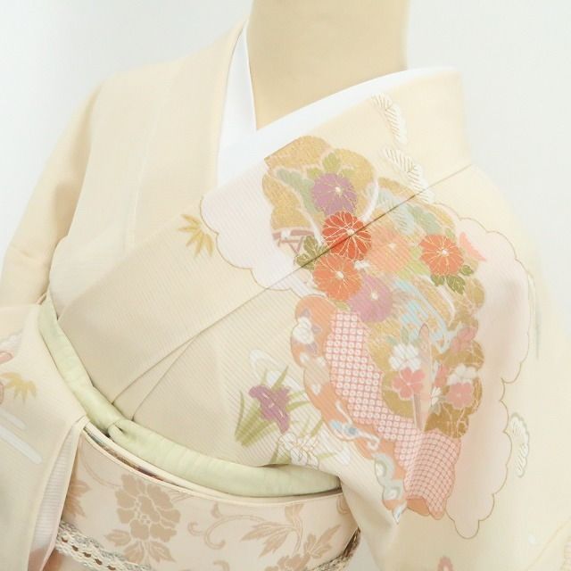 新品・夏訪問着】絽 お仕立て上がり品 京友禅 夏着物 正絹 仕付け糸付