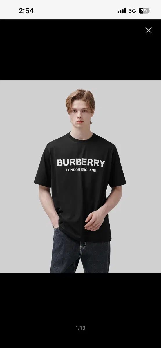 バーバリー ロゴ 半袖 Tシャツ ブラック s