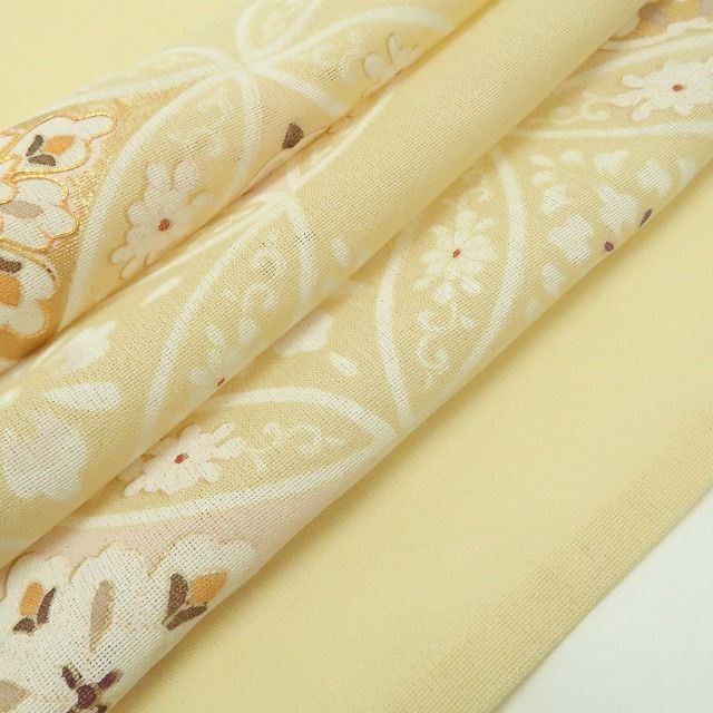 新品・夏訪問着】紗 お仕立て上がり品 金駒刺繍 夏着物 正絹 仕付け糸