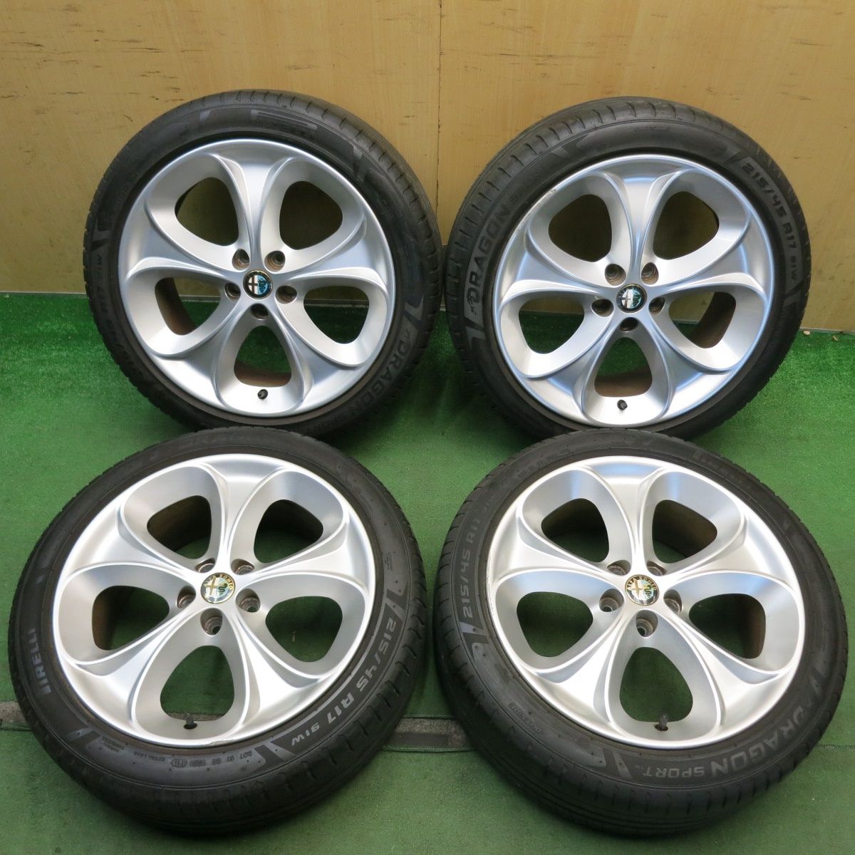 4本価格◎アルファロメオ 147 156 GT 純正 215/45R17 ピレリ ドラゴン スポーツ 17インチ PCD98/5H◎6073005HAノ 24,360円