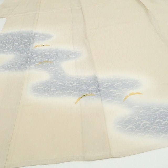 新品・夏訪問着】縦絽 露芝 夏着物 正絹 仕付け糸付 tomihisa”季節の風