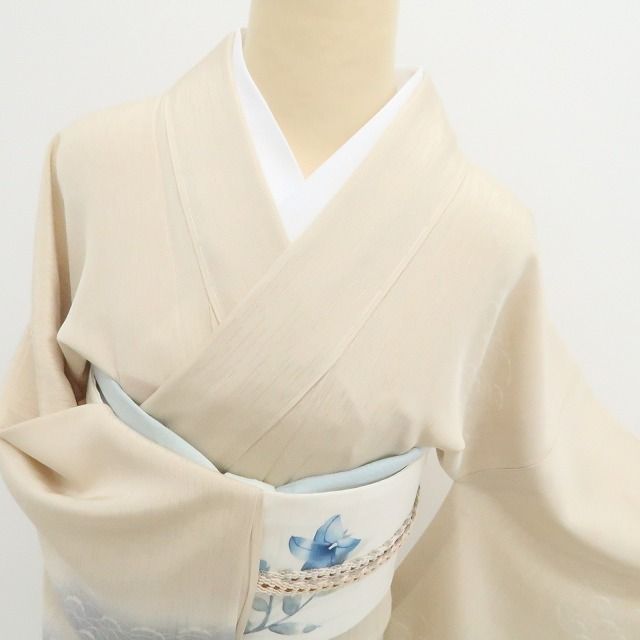 新品・夏訪問着】縦絽 露芝 夏着物 正絹 仕付け糸付 tomihisa”季節の風