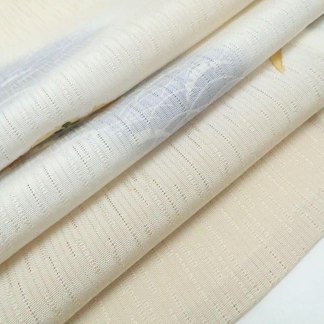 新品・夏訪問着】縦絽 露芝 夏着物 正絹 仕付け糸付 tomihisa”季節の風