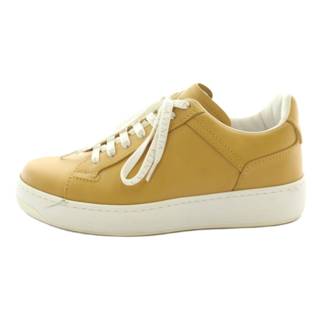 ボッテガヴェネタ BOTTEGA VENETA スニーカー ローカット レザー 39 黄 イエロー /KU