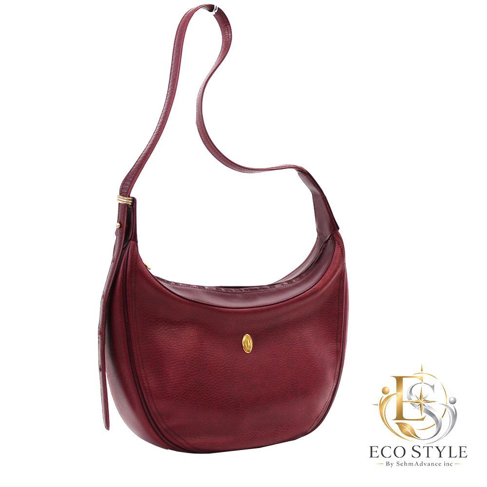 Cartier(カルティエ)ボルドーカラーマストラインレザーショルダーバッグ(中古品C　AMM-00007-Ca001)