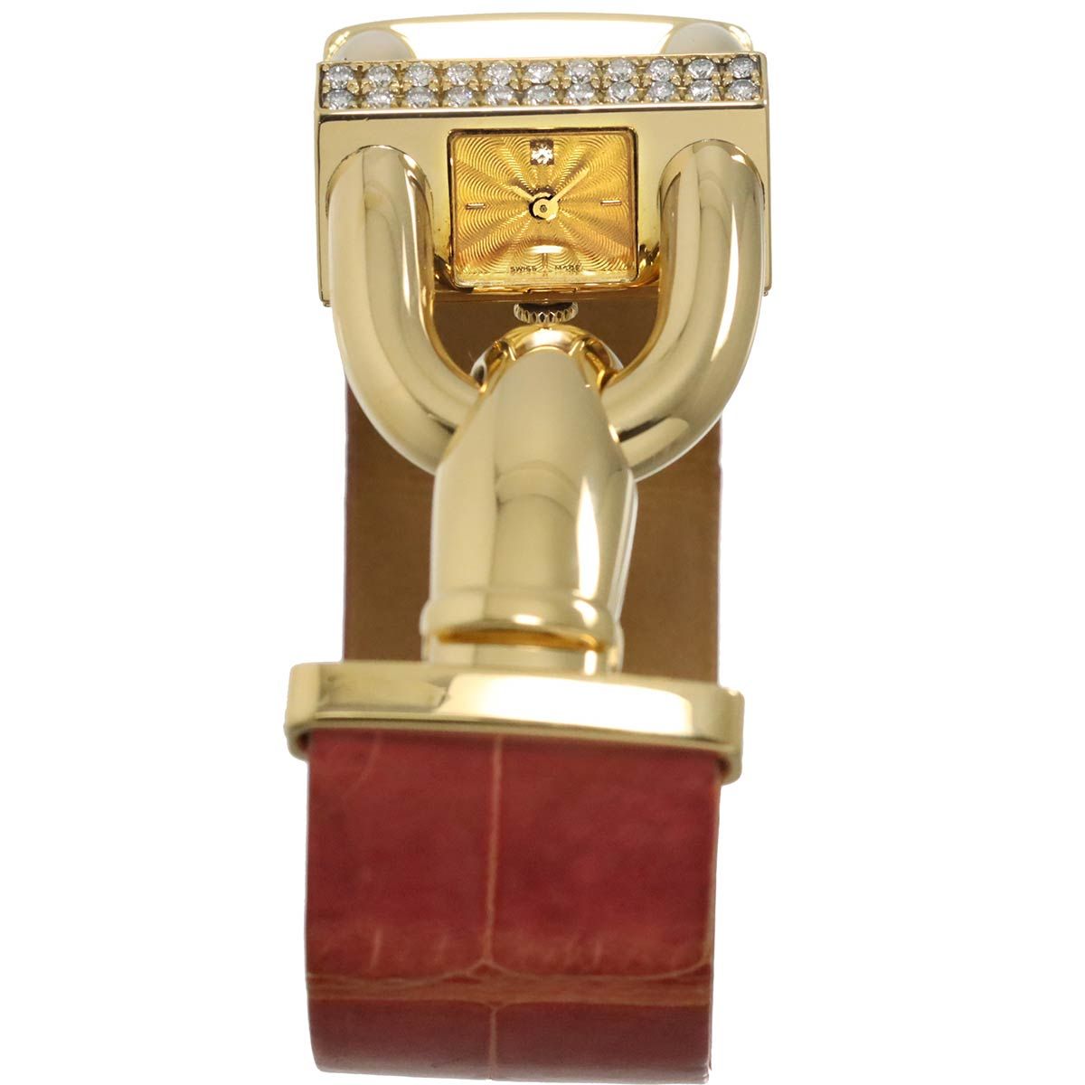 ヴァンクリーフ＆アーペル VanCleef&Arpels ミスカデナ 1P ダイヤ レディース 腕時計 ゴールド K18YG クォーツ Miss Cadena 90331761