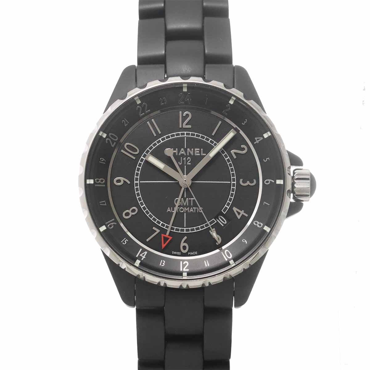 シャネル CHANEL J12 GMT 41mm H3101 メンズ 腕時計 デイト マットブラック セラミック オートマ 自動巻き ウォッチ 90337541
