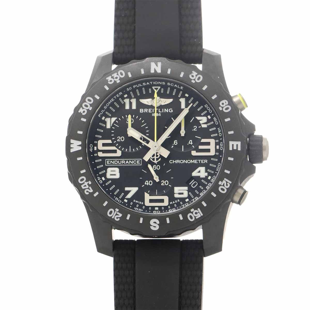 ブライトリング BREITLING エンデュランス プロ X82310 クロノグラフ メンズ 腕時計 デイト ブラック クォーツ Endurance Pro 90337549
