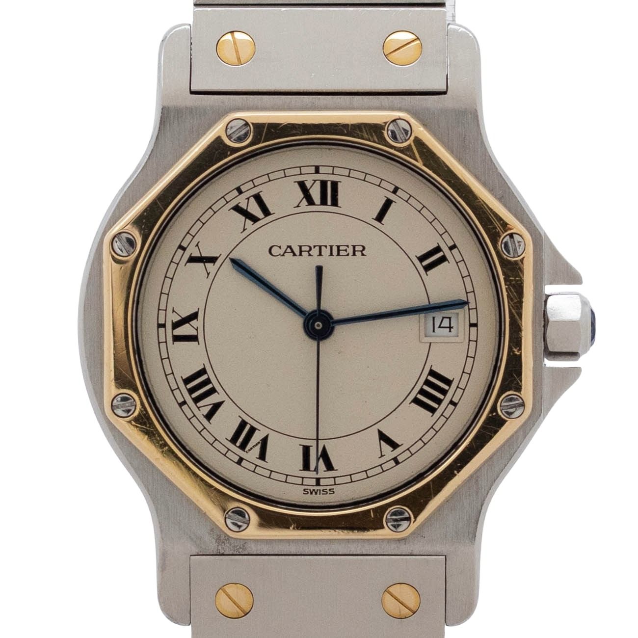 カルティエ Cartier サントス オクタゴン W2001583 Cartier Santos クォーツ 腕時計 メンズ・ユニセックス アイボリー腕時計(クォーツ)