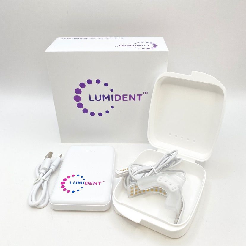＄ 未使用品 LUMIDENT デンタルフォトバイオモジュレーションデバイス 光加速矯正装置 マウスピース矯正 マウスピース型照射器 USBケーブル 専用バッテリー ケース付き セルフケア モノトク