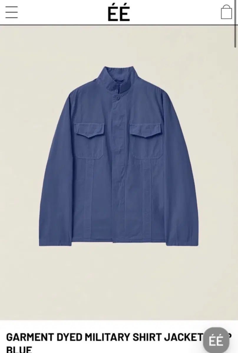 ee NOUVMAREE MILITARY SHIRT JACKE ブルー