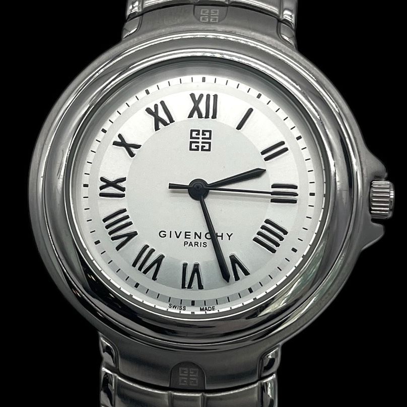 新品電池 稼働品 GIVENCHY ジバンシー パゴダ レディース腕時計 クォーツ QZ 3針 SS シルバー ヴィンテージ 7,742円