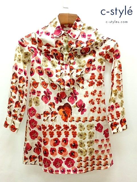 人気] GUCCI グッチ プリントシャツワンピース 8 マルチカラー