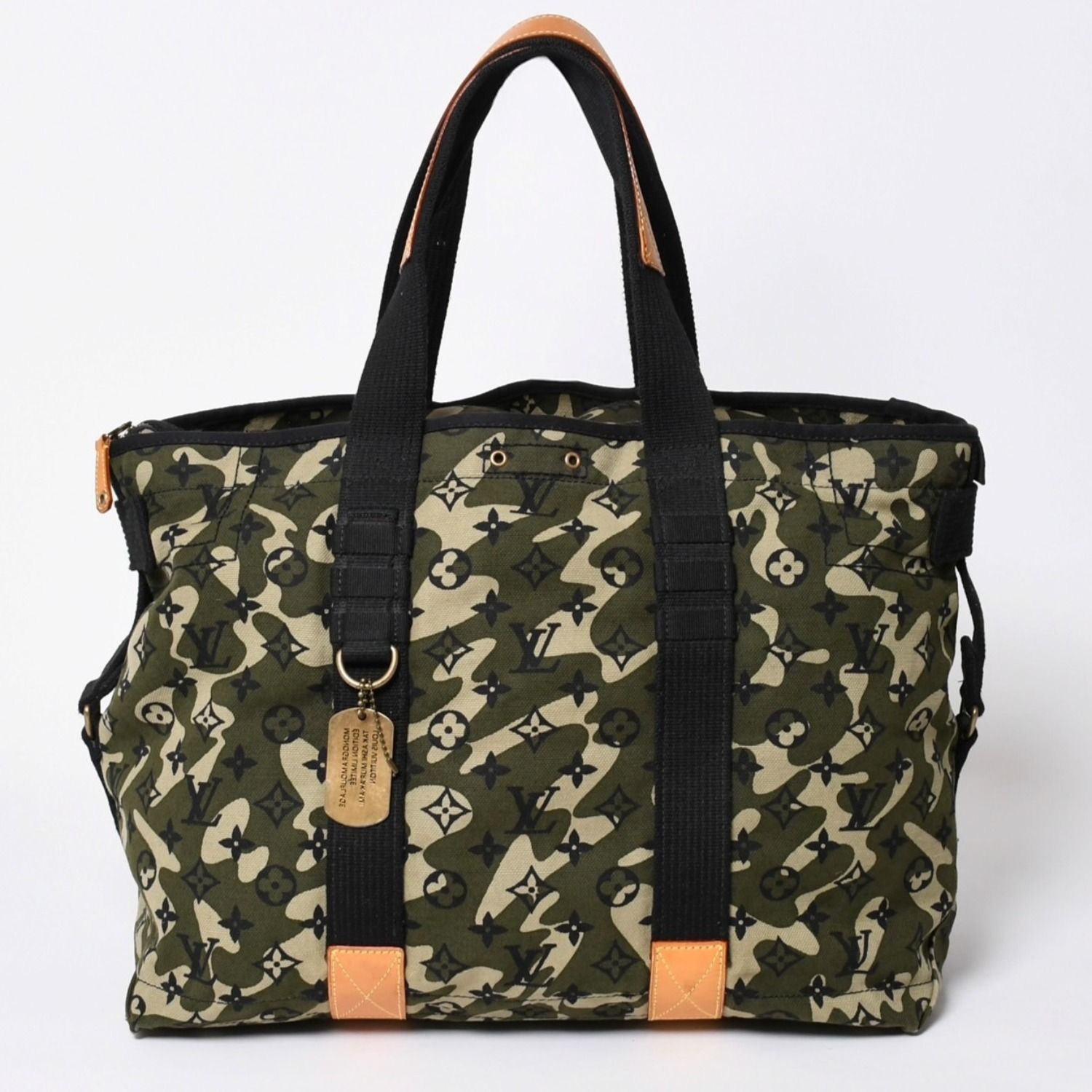 極美品 LOUIS VUITTON ルイヴィトン トレイ モノグラモフラージュ モノグラム トートバッグ 村上隆 限定 迷彩柄 M95783 中古 4a006338 792,000円