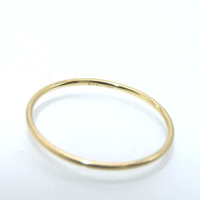 美品 SHIHARA シハラ リング Line Ring 1.0 Polished Finish K18YG