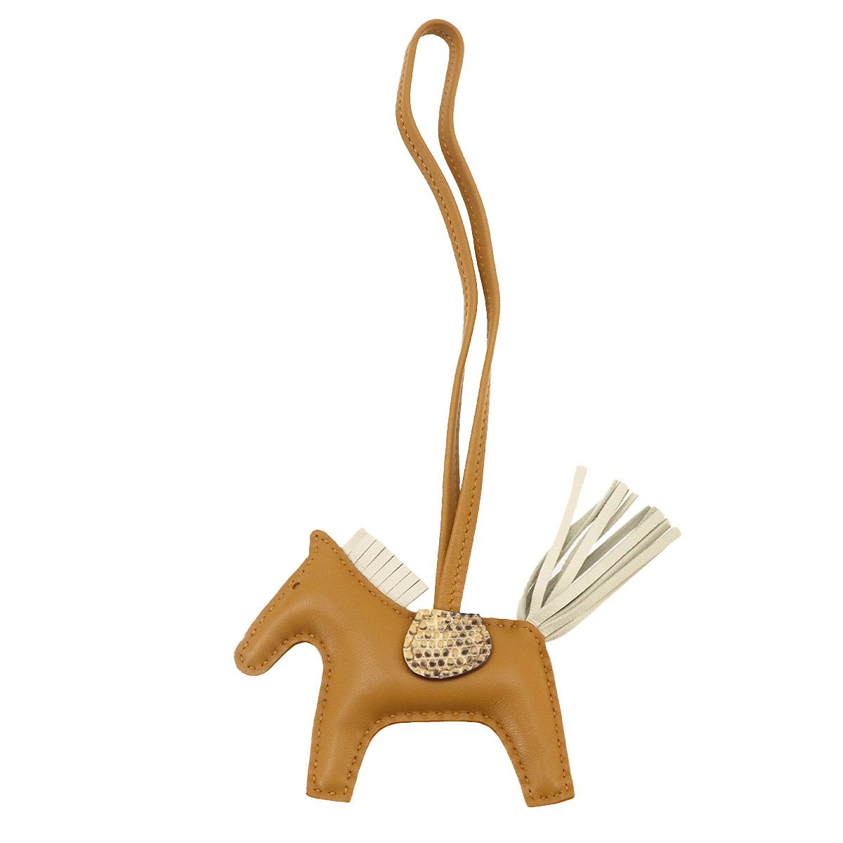 未使用 展示品 エルメス HERMES ロデオ PM バッグ チャーム アニョーミロ リザード セサミ クレ デゼール U刻印 Rodeo PM 90335950その他