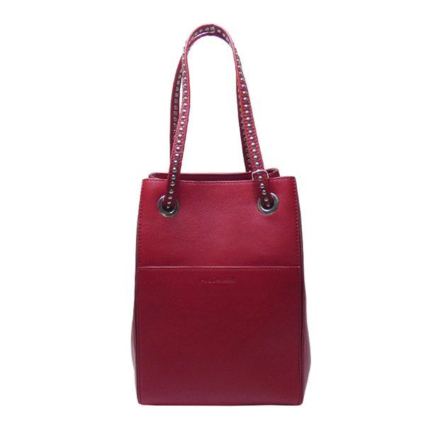 【新品同様】ジェイアンドエムデヴィッドソン　J&M DAVIDSON　　スタッズ　２ＷＡＹハンドバッグ/ショルダーバッグ　　　１８５９Ｎ　ルージュ