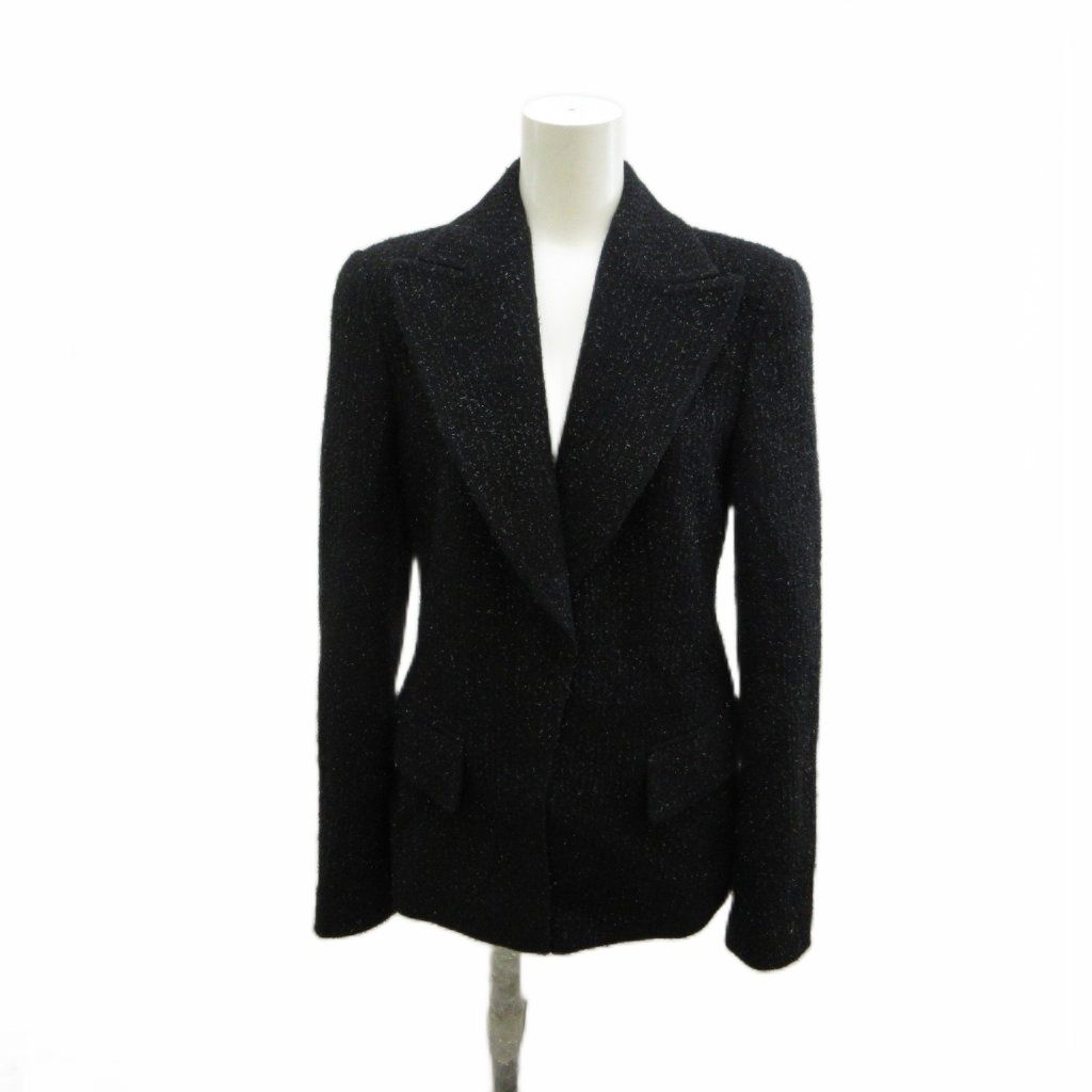 エンポリオアルマーニ EMPORIO ARMANI テーラードジャケット 上着 ウール 40 黒 ブラック 長袖 ポケット付き /NP ■GY53 6,853円