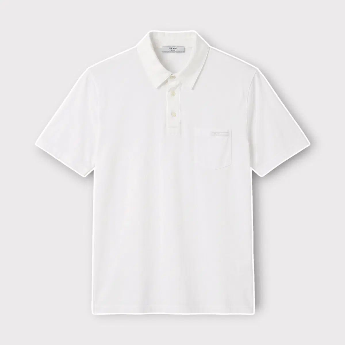 M/ PRADA プラダ 綿 ポケット ゴースト ロゴ PK 半袖