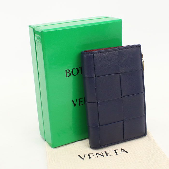 BOTTEGA VENETA ボッテガ・ヴェネタ 二つ折りウォレット カセット BO118603 二つ折り財布 ラムスキン【中古】 レディース