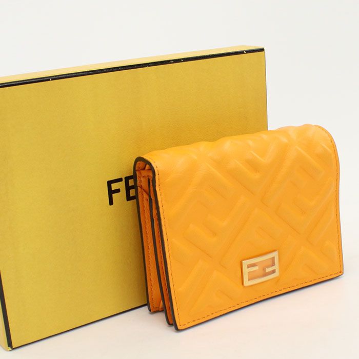 FENDI フェンディ バゲット 8M0420 二つ折り財布 カーフ【中古】 レディース