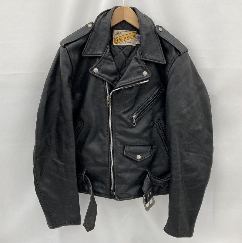 Schott ショット ONE STAR ワンスター 613 ダブルライダース レザージャケット 革ジャン ブルゾン バイカー バイクウェア アメカジ メンズ ブラック アウター ★SS1655