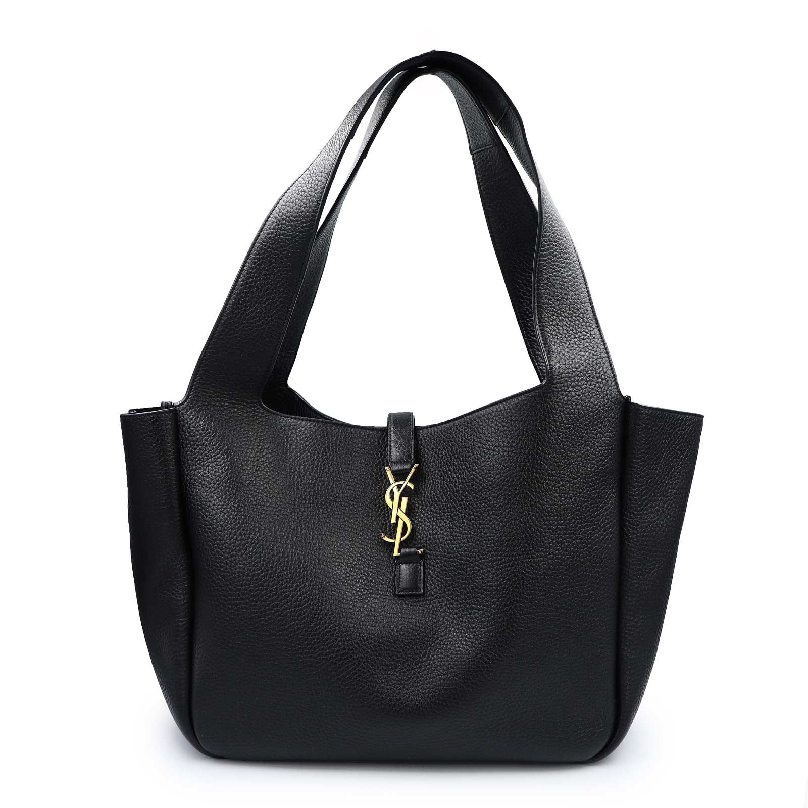 サンローラン 763435 LE 5 À 7 BEA ソフトディアスキン ブラック トートバッグ レザー アンティークゴールド金具 SAINT LAURENT（未使用　展示品）