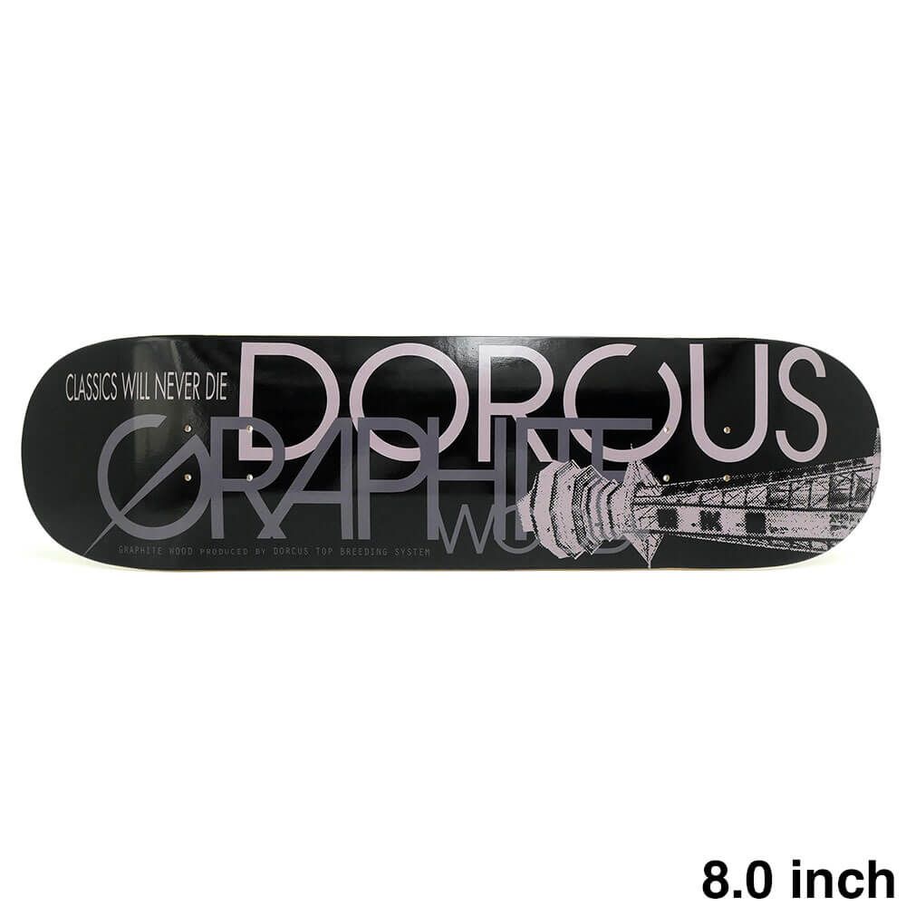 DORCUS DECK ドーカス デッキ TEAM GRAPHITE WOOD OSAKA BLACK 8.0　スケートボード スケボー