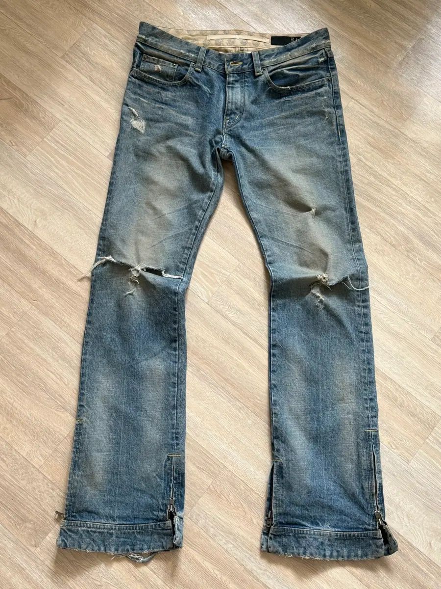 RICO リコ Side Zipper Bootcut Denim サイド ジッパー ブーツカット デニム Large 出品