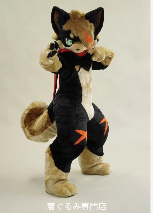 狼　犬　猫　着ぐるみ 　ヘッド ケモノ ファースーツ ぬいぐるみ コスプレ コスチューム Kurumi 一点物 D762