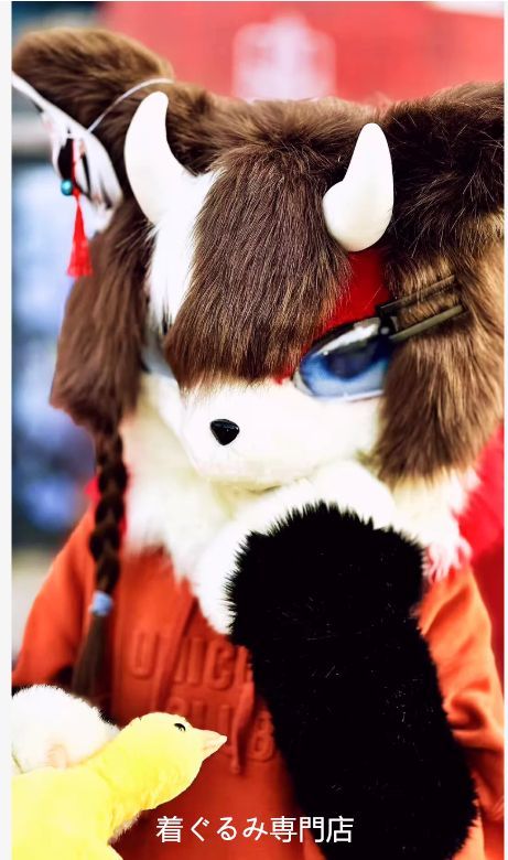 狼　犬　猫　着ぐるみ 　ヘッド ケモノ ファースーツ ぬいぐるみ コスプレ コスチューム Kurumi 一点物 D766 43,800円