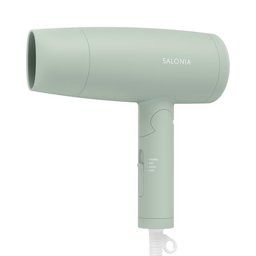 【2026年春夏限定カラー】 SALONIA サロニア スピーディーイオンドライヤー フロー ミスティグリーン | SAL25219MG,大風量,マイナスイオン,折りたたみ式,速乾pms 3802bd32