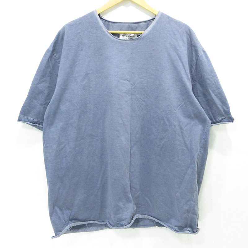 【三重本店】 中古 Maison Margiela | メゾンマルジェラ Oversized cut-off T-shirt オーバーサイズカットオフ半袖Tシャツ ダメージ加工 S50GC0668 ブルー ブルーグレー サイズ：M 【108】