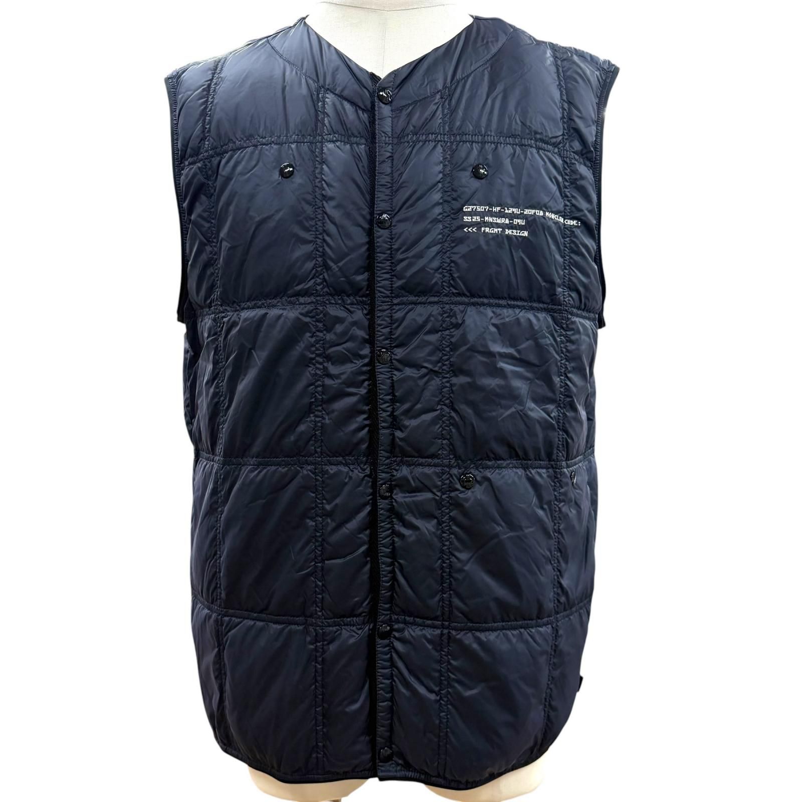 未使用品▼モンクレールジーニアス 7 フラグメント ヒロシフジワラ 2024年製 VAILE GILET ロゴワッペン付き ダウンベスト 3 正規品
