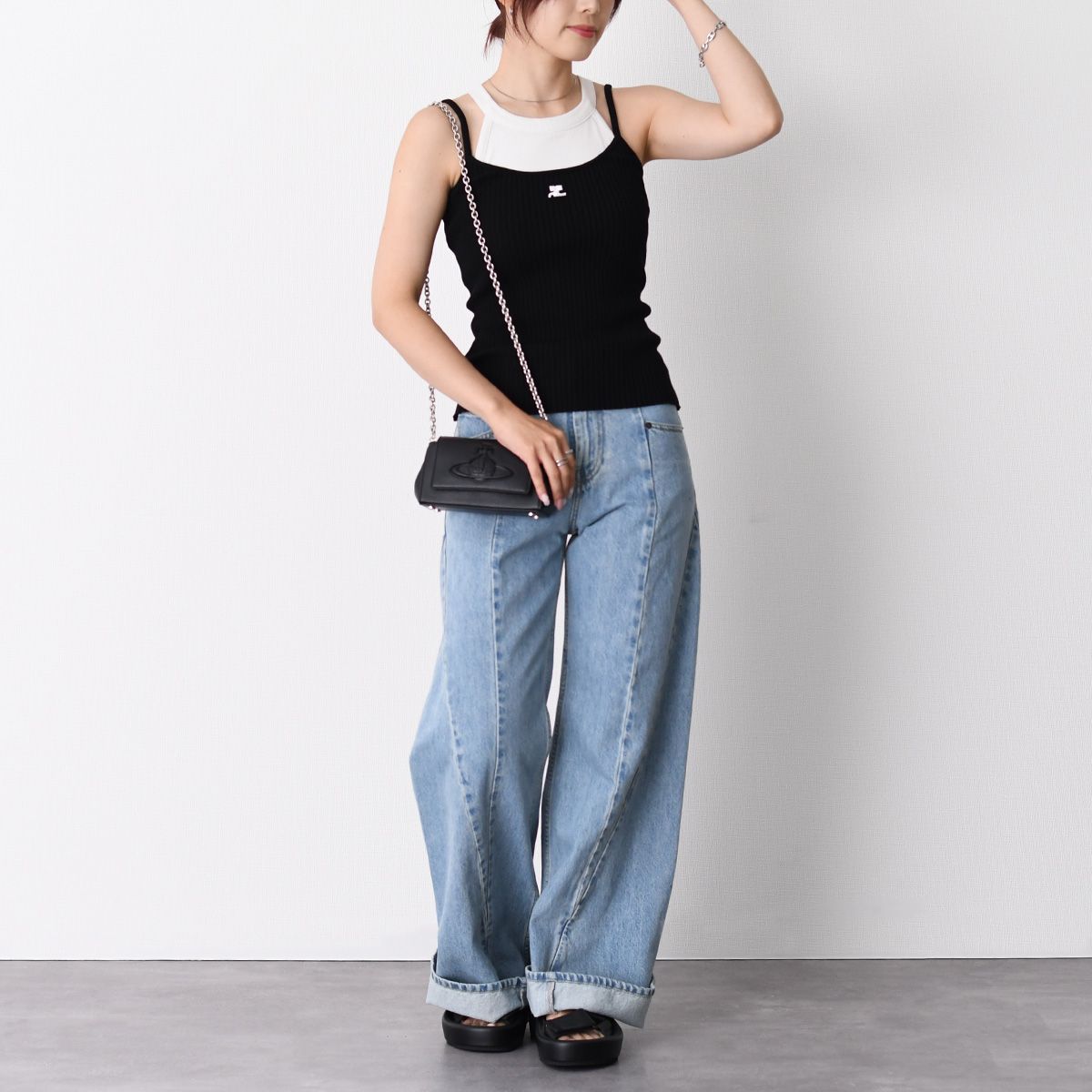 Courreges クレージュ キャミソール トップス REEDITION リ