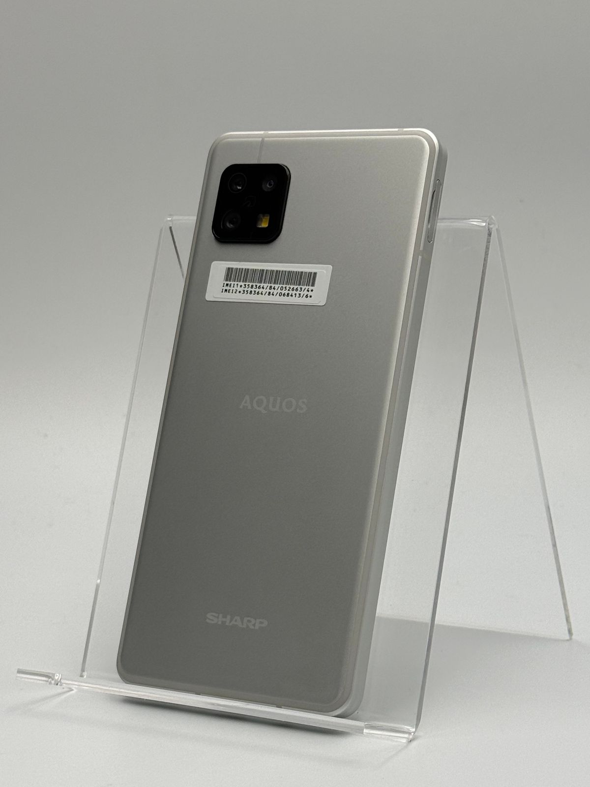 【中古A】AQUOS sense6s SH-M19s-y シルバー SIMフリー 白ロム