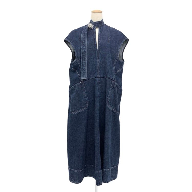 26SS 未使用 HARUNOBUMURATA ハルノブムラタ LAURA / Round Shape Sleeveless Denim Dress デニム ワンピース HM26S487-DUC01