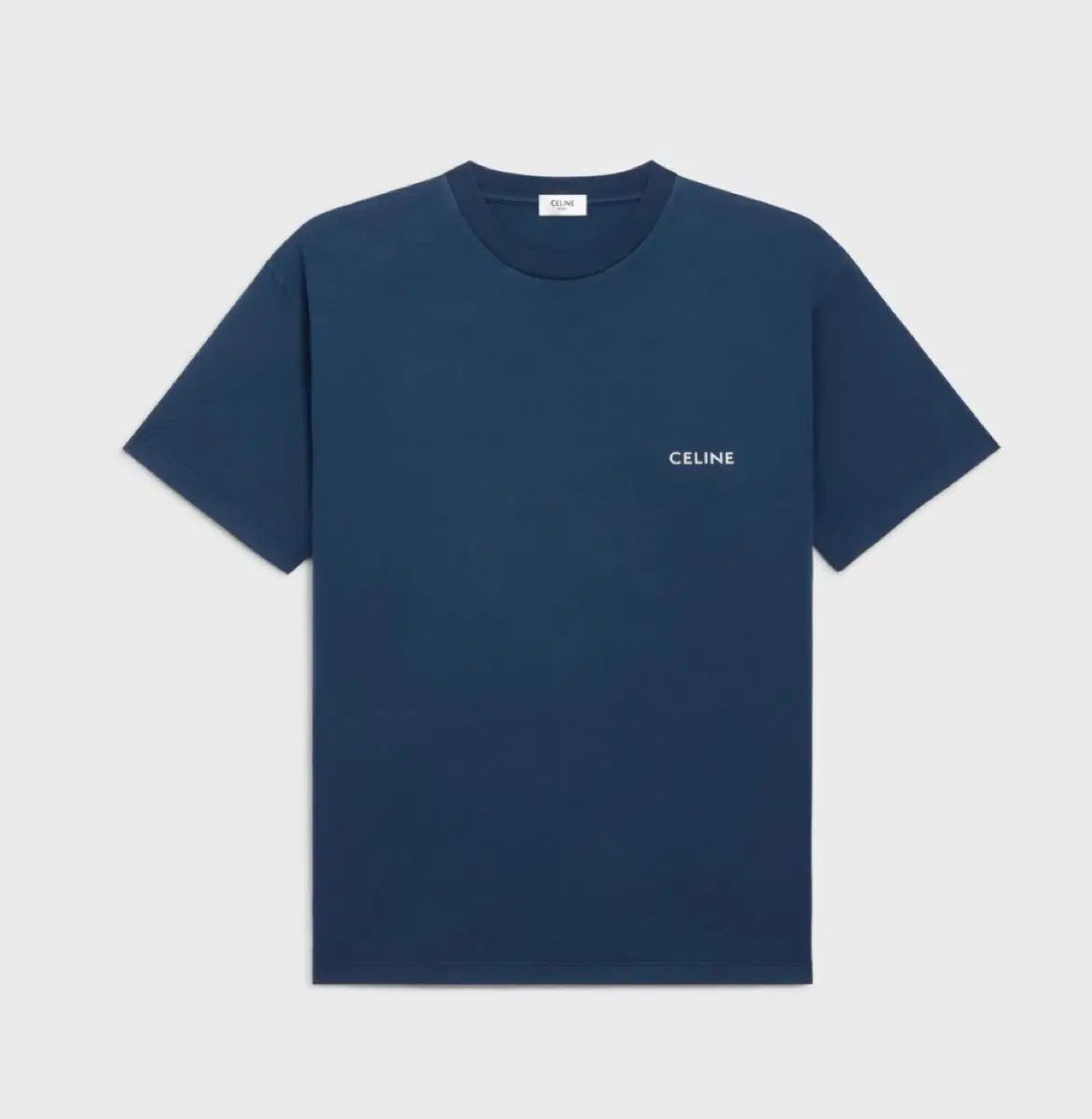 新品 CELINE ルーズ Tシャツ ネイビー コットン ジャージTシャツ