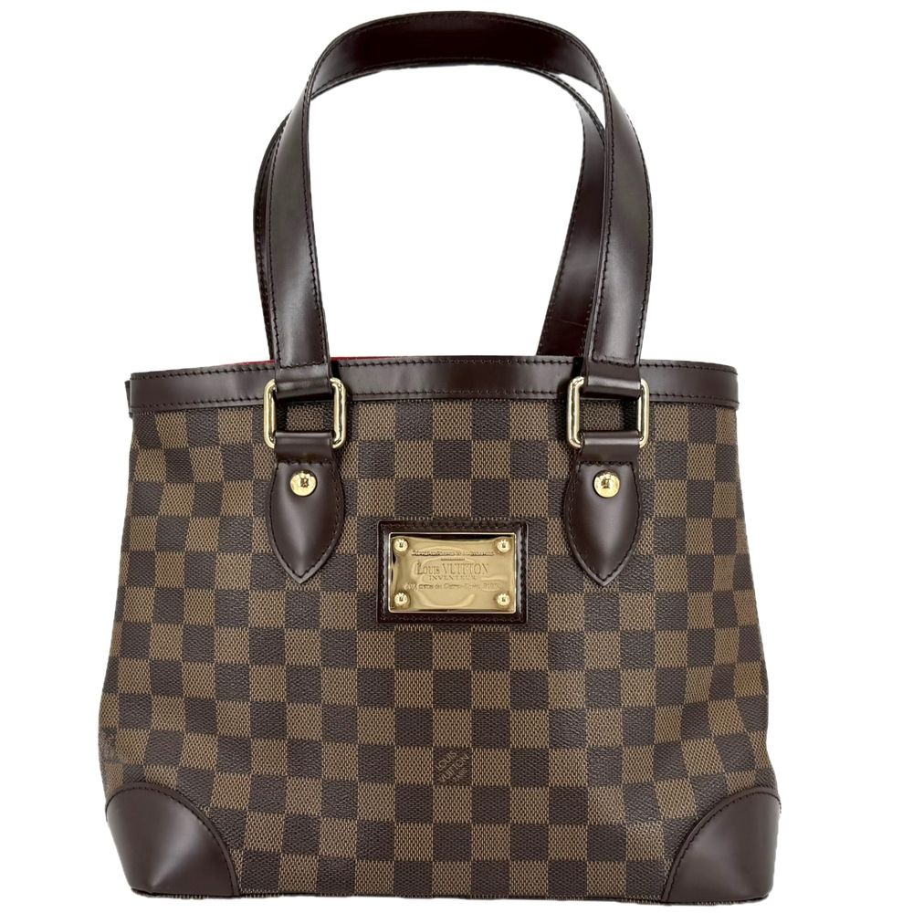 ルイヴィトン トートバッグ レディース ハムステッドPM ハンドバッグ 肩掛け LOUIS VUITTON N51205 ダミエキャンバス ブラウン 茶 ゴールド金具【中古品】