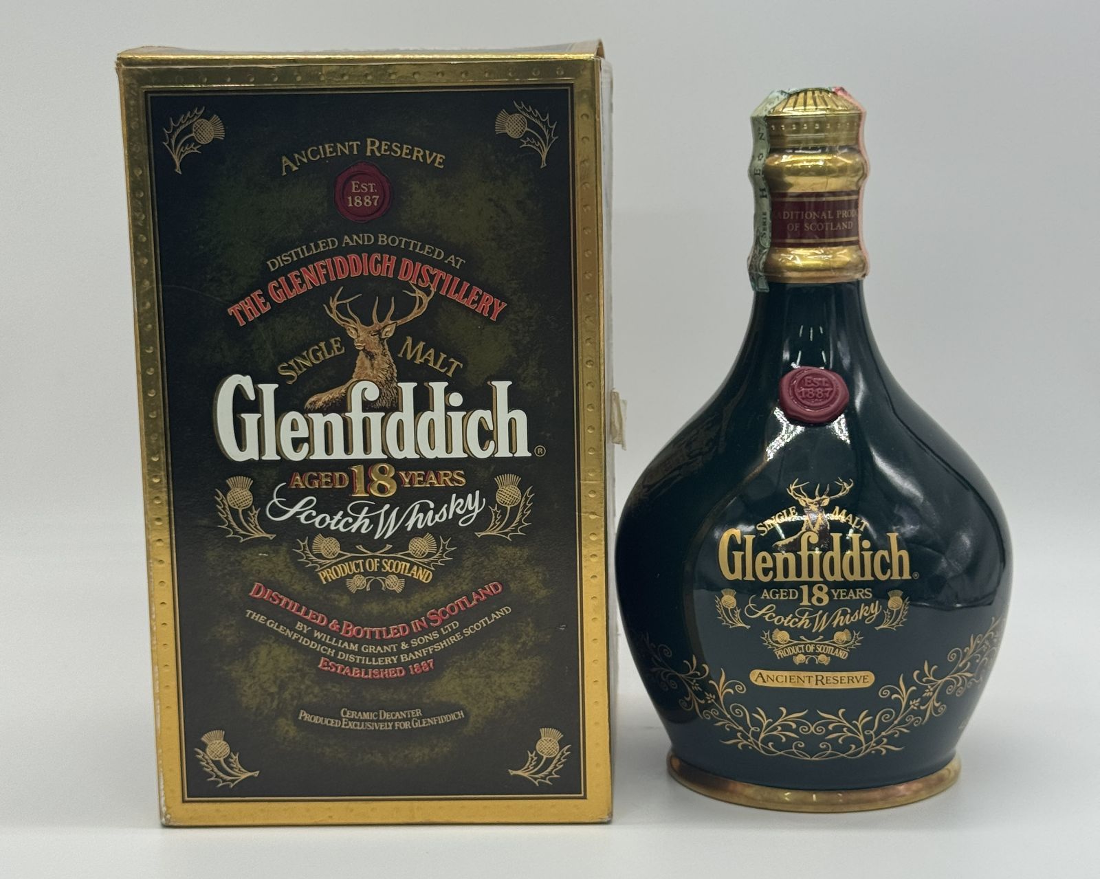 Glenfiddich 18 Years Ancient Reserve グレンフィディック エイシェントリザーブ 18年 陶器ボトル シングルモルト スコッチ ウイスキー 700ml 43%
