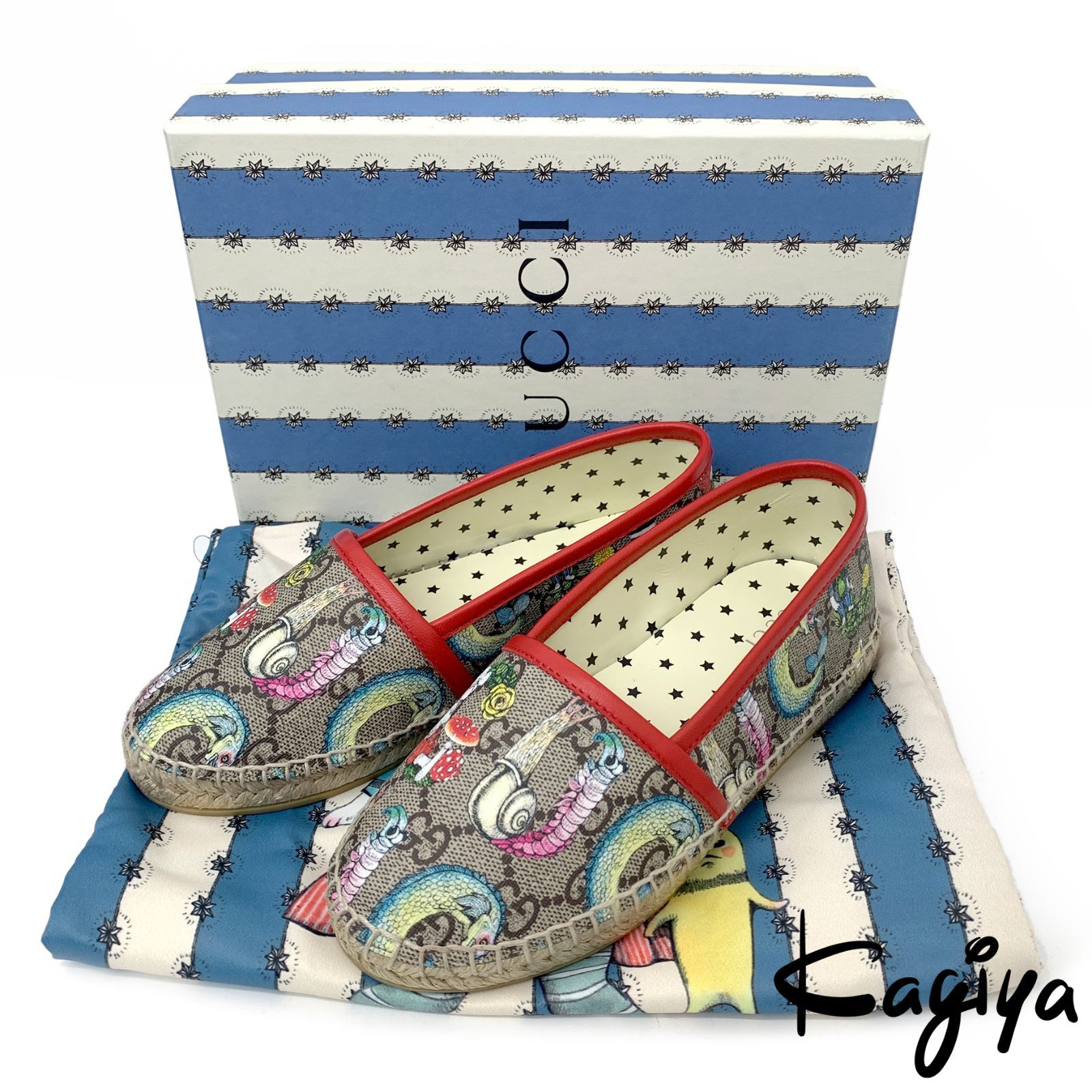 新品未使用 GUCCI × ヒグチユウコ チルドレンズ エスパドリーユ ＃32 約20cm グッチ 子供 キッズ スリッポン
